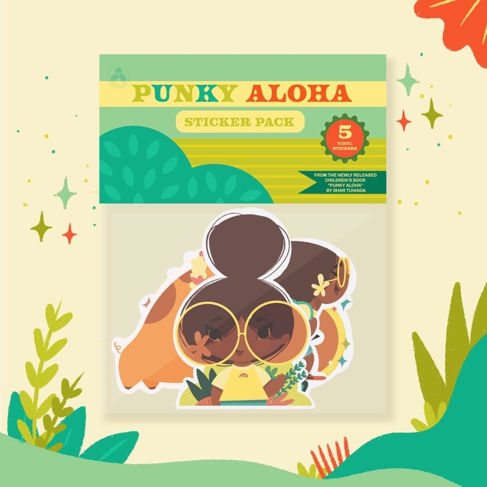 Punky Aloha Book Sticker Pack — Punky Aloha Studio